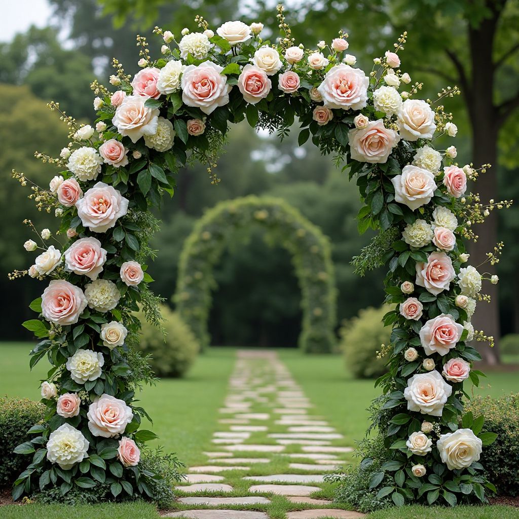 Floral wedding arch